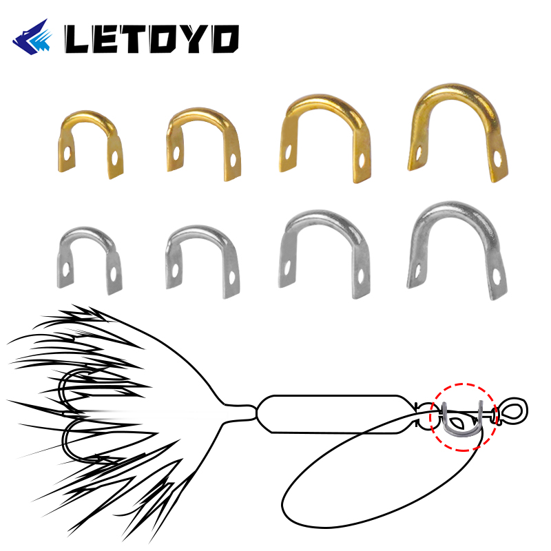 Fishing Lure Making Kit - Letoyo 100Pcs Gevouwen Clevises U-Vormig Voor