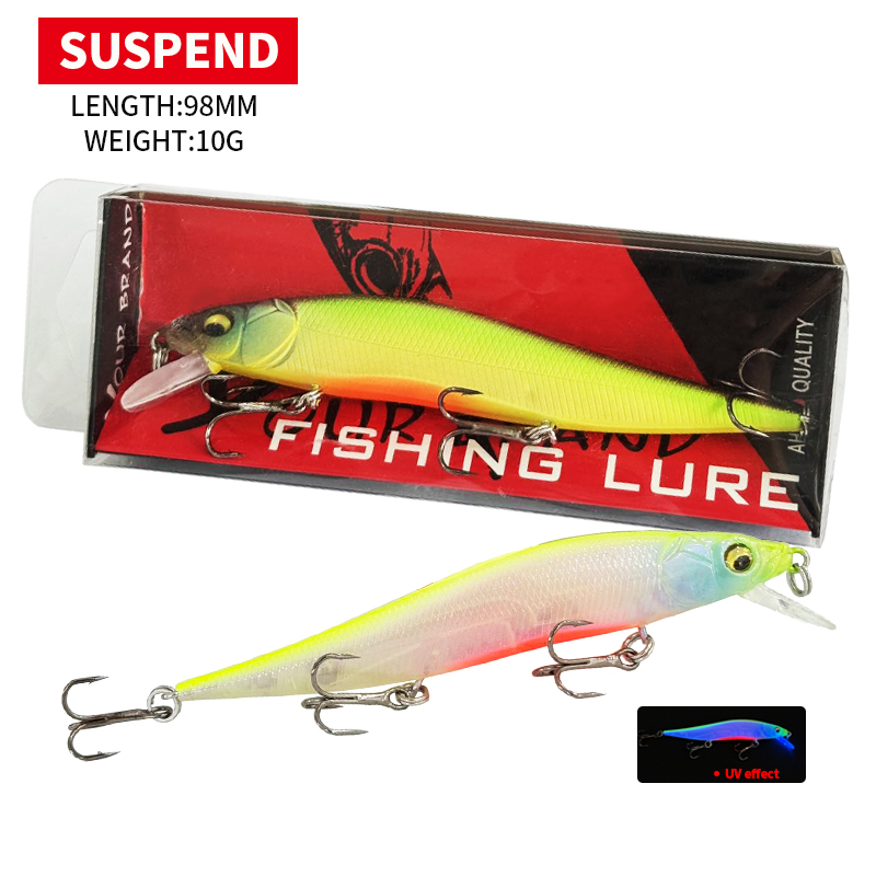 Fishing Lure Jerkbait - 98MM 10G Hangende Minnow Jerkbait AURORA