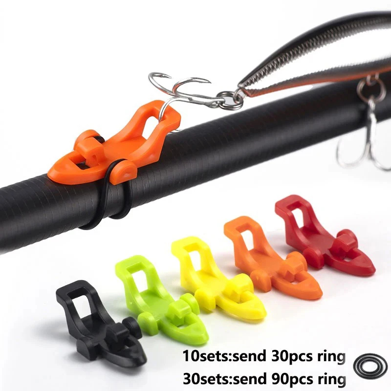 Fishing Lure Jig - 10 stks Hengel Pole Hook Keeper