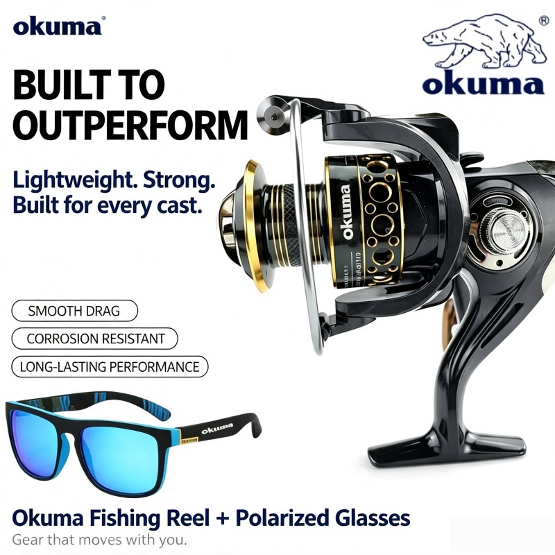 Abu Garcia Reel Max - OKUMA-Spinning Reel, MetalUltra Light Fishing Reel,