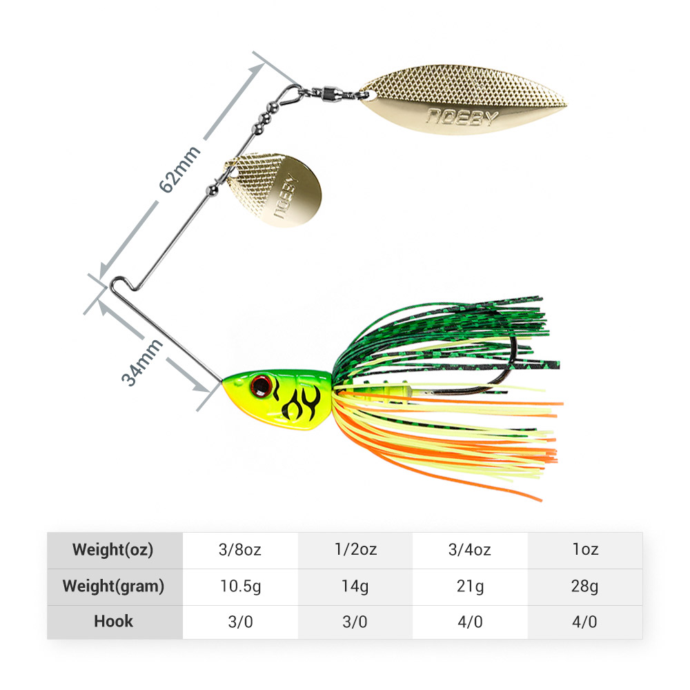 Noeby Spinnerbait 10.5g 14g 21 - Fishing Lure Swimbait recensie en prijs