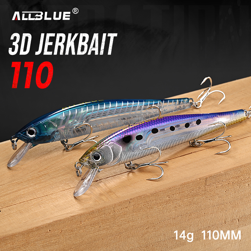 ALLBLUE 3D Jerkbait Wobbler Vi - Fishing Lure Jerkbait recensie en prijs