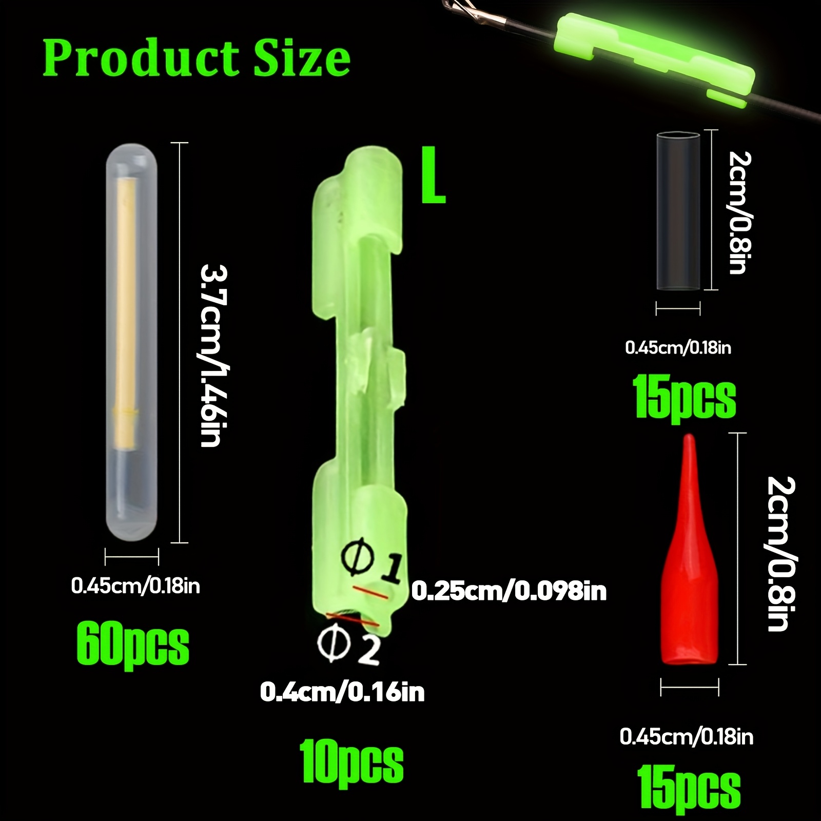 100 STKS Vissen Glow Sticks Se - Fishing Lure Making Kit recensie en prijs