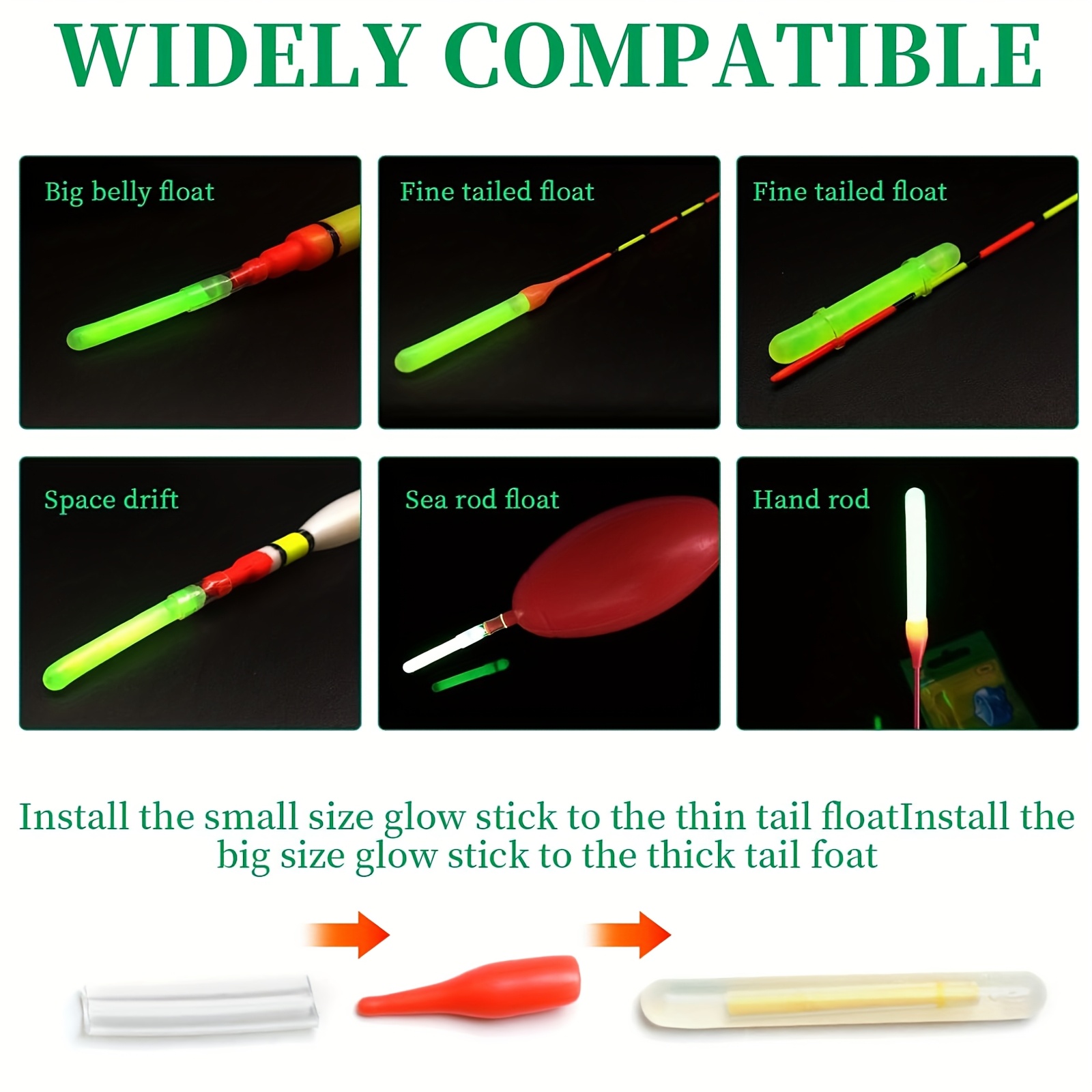 100 STKS Vissen Glow Sticks Se - Fishing Lure Making Kit recensie en prijs